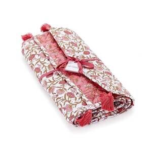 NEW TWO'S COMPANY women's quilted double-sided reversible table runner with tass
